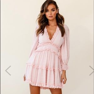 Pink mini dress